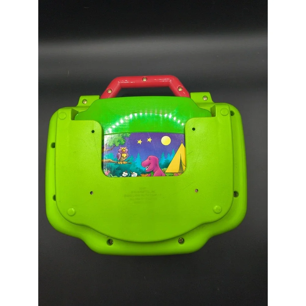 Vintage Barney  Purple Dinosaur Interactive Laptop Mattel W/5 cartridges works